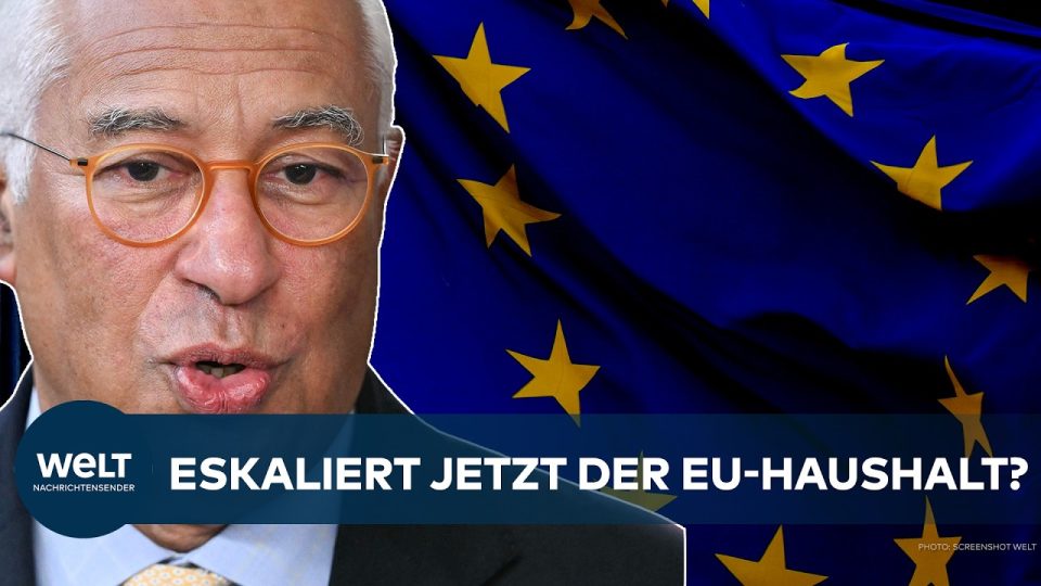 EU-Flaggen vor dem Berlaymont-Gebäude in Brüssel – Streit um den EU-Haushalt und den mehrjährigen Finanzrahmen