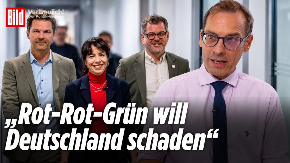Rot-Rot-Grün Berlin – Berliner Abgeordnetenhaus bei Nacht – mögliche Rot-Rot-Grüne Koalition in Berlin sorgt für Debatten