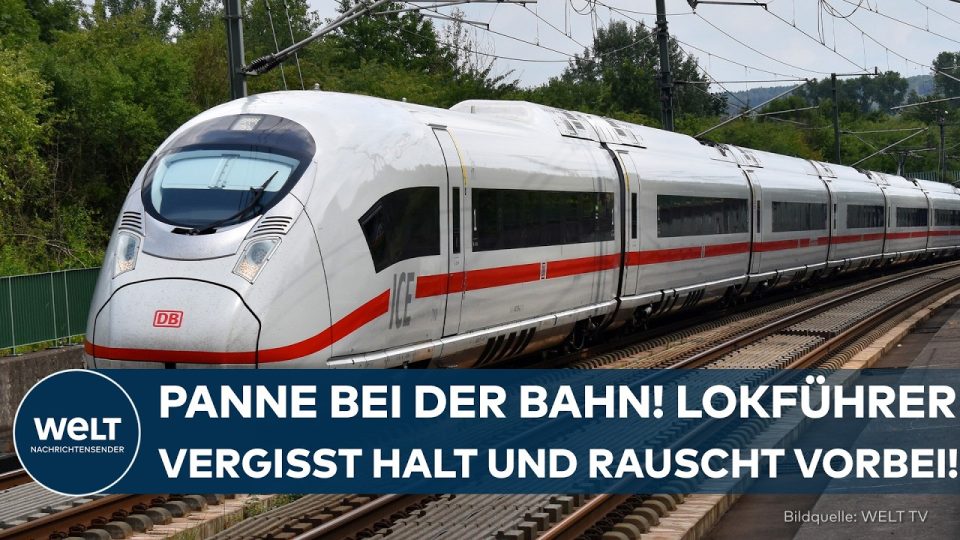 Ein ICE-Zug fährt mit hoher Geschwindigkeit durch einen Bahnhof, ohne zu halten – ICE Halt vergessen in Fulda