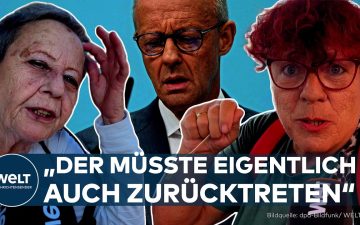 Passanten auf einer deutschen Fußgängerzone werden zu Friedrich Merz als Bundeskanzler befragt