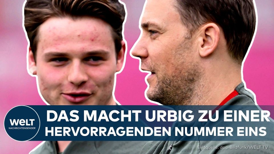 Torhüter Jonas Urbig beim FC Bayern München im Champions-League-Einsatz – Bayerns Nummer eins der Zukunft