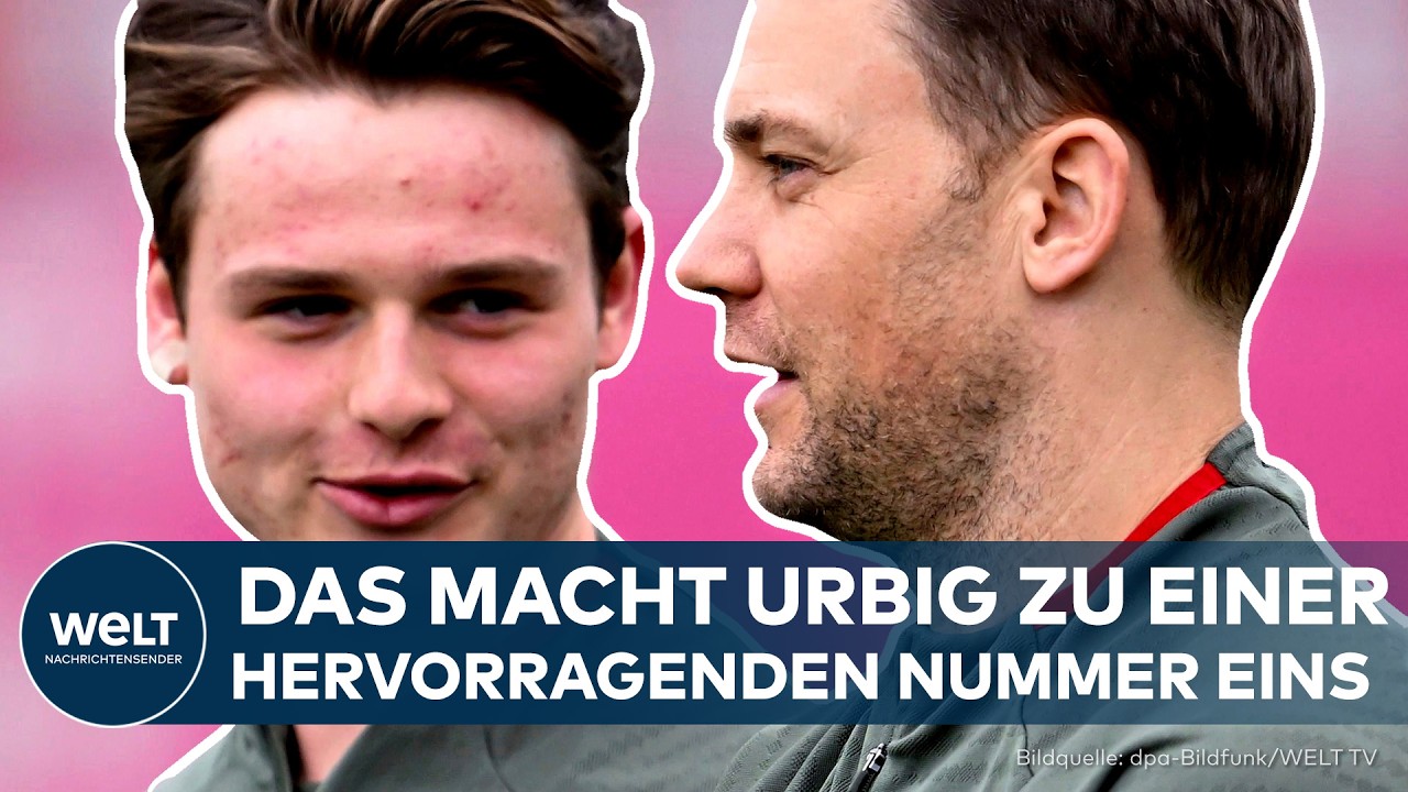 Torhüter Jonas Urbig beim FC Bayern München im Champions-League-Einsatz – Bayerns Nummer eins der Zukunft