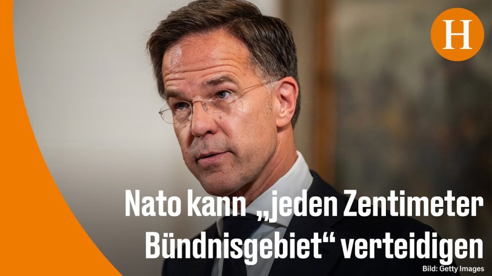 Nato Spaltungsversuch Russland – Nato-Generalsekretär Rutte, Kanzler Merz und Ministerpräsident Jetten beim Nato-Hauptquarti…