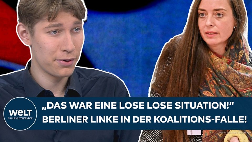 Rot-Grün-Rot Berlin – Berliner Abgeordnetenhaus mit Flaggen, Symbol für die Rot-Grün-Rot Koalitionsverhandlungen in Berlin