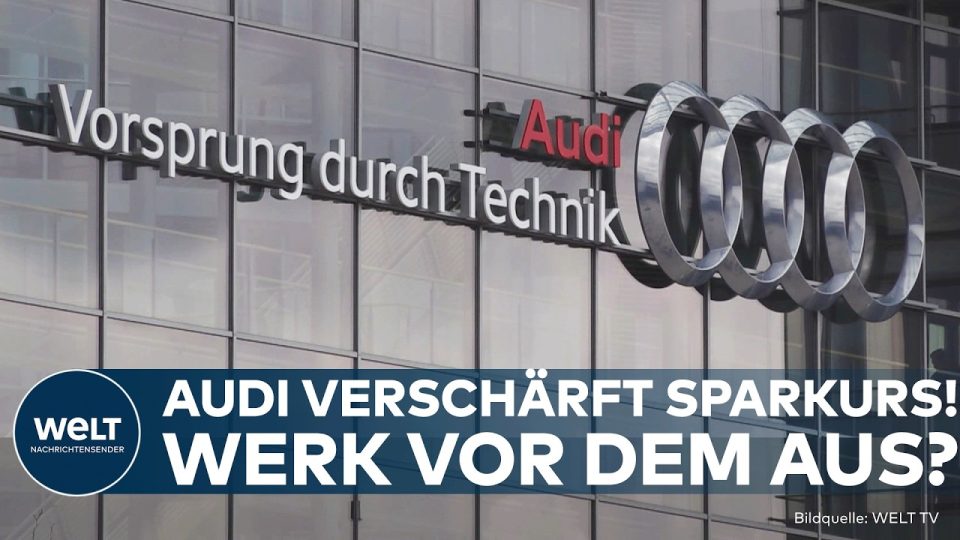 Audi-Werk Neckarsulm von außen – Audi-Krise bedroht tausende Arbeitsplätze in der Region