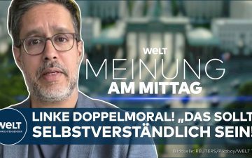 Hasnain Kazim im Studio, symbolisch für die Debatte um zweierlei Maß im Umgang mit AfD und Linkspartei