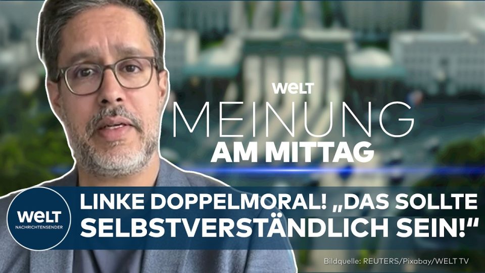 Hasnain Kazim im Studio, symbolisch für die Debatte um zweierlei Maß im Umgang mit AfD und Linkspartei