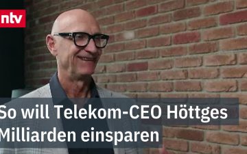 Telekom KI-Strategie – Deutsche Telekom CEO Tim Höttges erklärt die KI-Strategie des Konzerns auf einer Bühne