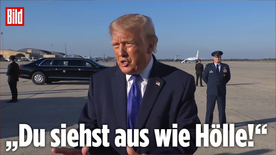 Trump beleidigt Reporter – Donald Trump beleidigt einen Reuters-Reporter bei einer Presserunde nach seiner Wahlkampfreise au…