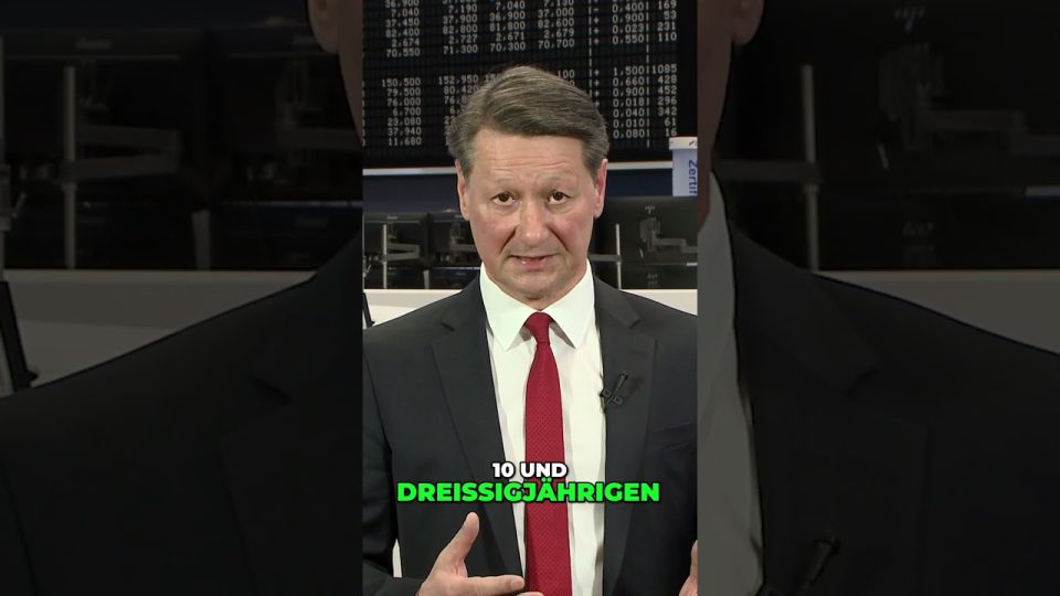 Bitcoin-Logo auf digitalem Hintergrund – Bitcoin Wendepunkt mit steigenden Kurspfeilen und sinkenden US-Zinsen