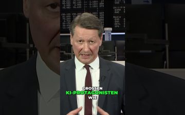Digitale Waage zwischen Börsenchart und KI-Symbolen – KI-Blase oder nachhaltiger Boom am Technologiemarkt