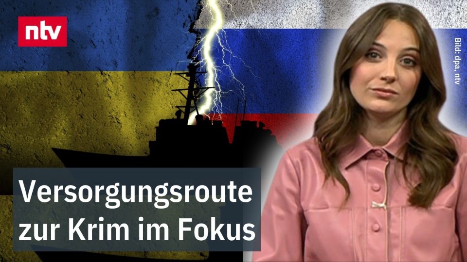 Militärnachschub Ukraine – Zerstörter russischer Tanklaster auf der Versorgungsroute zwischen Mariupol und der Krim nach ukr…