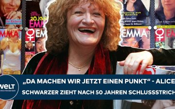 Emma Magazin Einstellung – Alice Schwarzer, Herausgeberin des feministischen Magazins Emma, bei einem Interview zur Einstell…