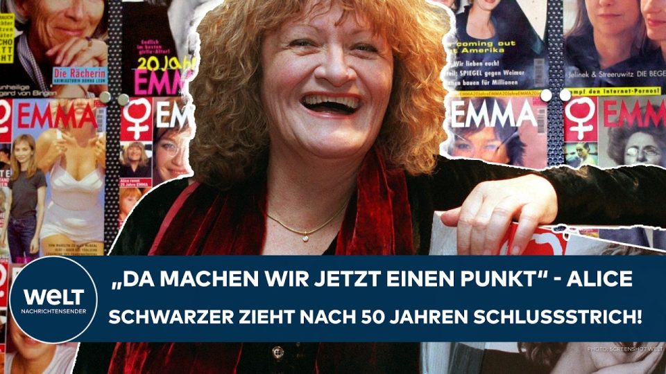 Emma Magazin Einstellung – Alice Schwarzer, Herausgeberin des feministischen Magazins Emma, bei einem Interview zur Einstell…