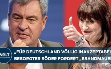 Markus Söder spricht auf dem Deutschlandtag der Jungen Union zur Söder Koalition Linke