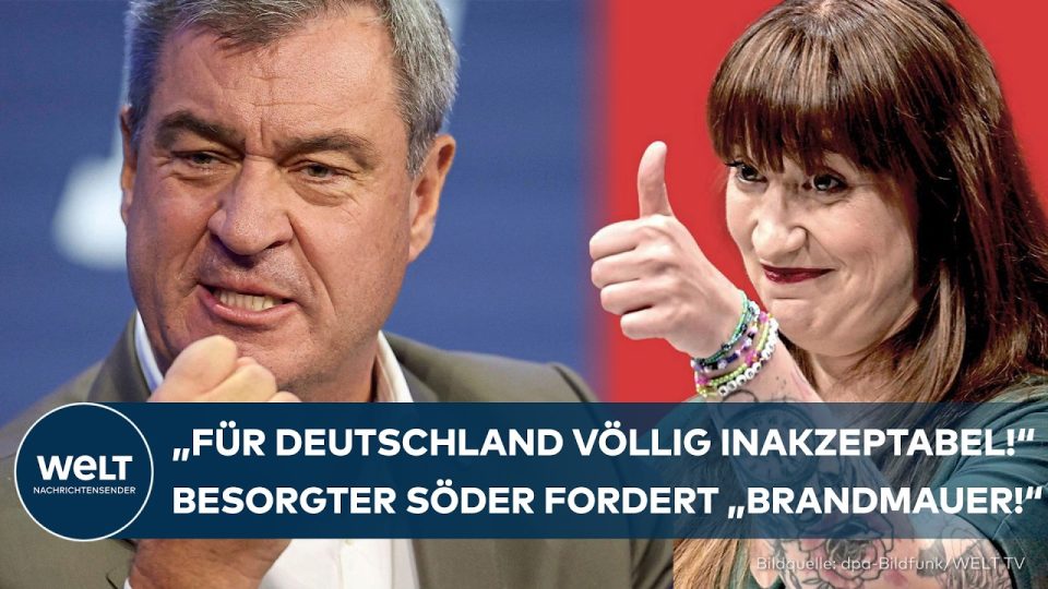 Markus Söder spricht auf dem Deutschlandtag der Jungen Union zur Söder Koalition Linke