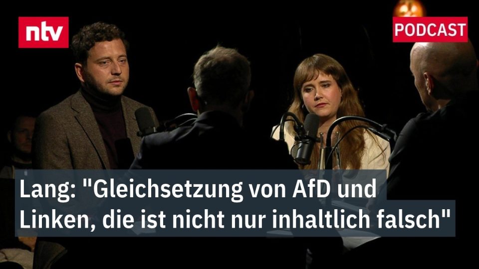 Ricarda Lang und Felix Banaszak diskutieren die Grüne Koalitionsstrategie beim ntv Salon in Berlin