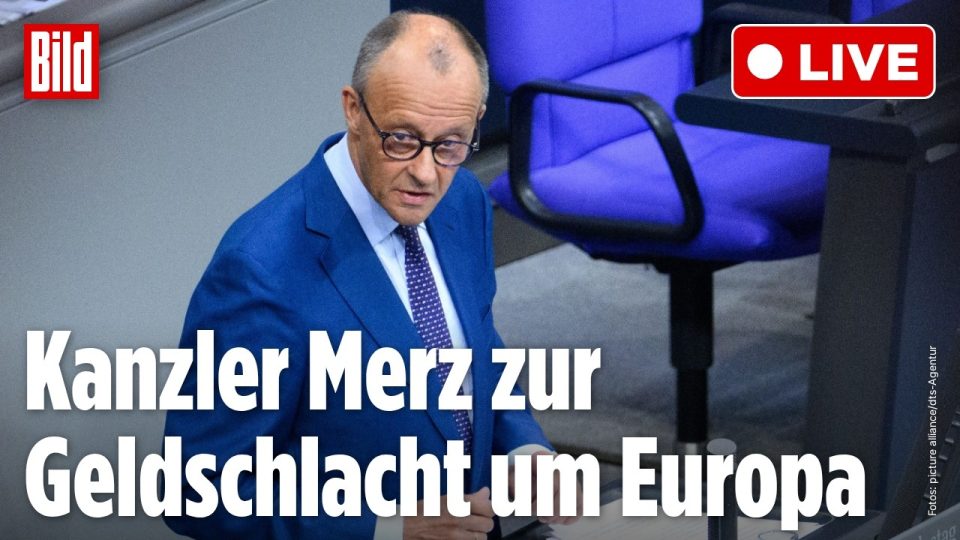 Regierungserklärung Merz – Bundeskanzler Friedrich Merz hält seine Regierungserklärung zur Europapolitik im Deutschen Bundes…