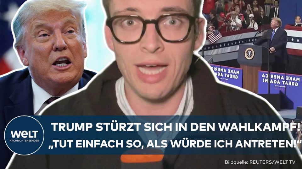 Donald Trump spricht bei einer Wahlkampfveranstaltung in Ohio vor MAGA-Anhängern bei den US-Midterms 2026