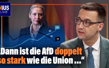 Balkendiagramm zeigt AfD stärker als Union bei der INSA-Sonntagsumfrage zur Bundestagswahl