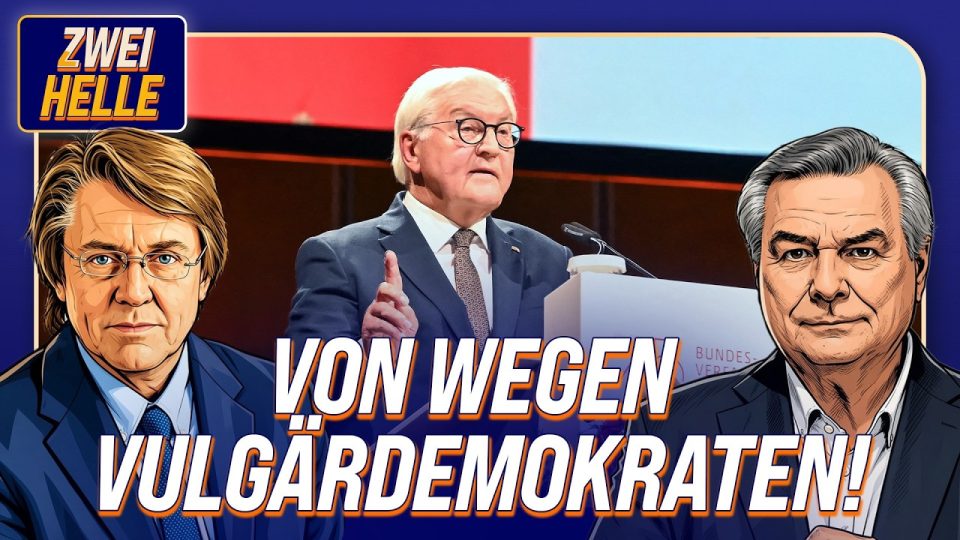 Bundespräsident Frank-Walter Steinmeier am Rednerpult – Debatte um den Begriff Vulgärdemokraten
