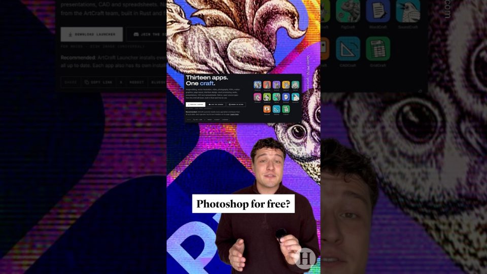 Laptop mit geöffnetem Bildbearbeitungsprogramm – Photoshop-Klon Photraft als kostenlose Adobe-Alternative