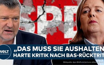 Bärbel Bas Rücktritt – Bärbel Bas beim Verlassen des Arbeitsministeriums nach ihrem Rücktritt als SPD-Cochefin und Ministerin
