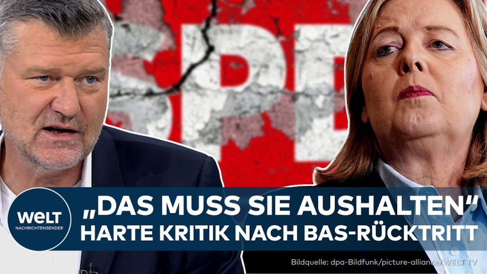 Bärbel Bas Rücktritt – Bärbel Bas beim Verlassen des Arbeitsministeriums nach ihrem Rücktritt als SPD-Cochefin und Ministerin