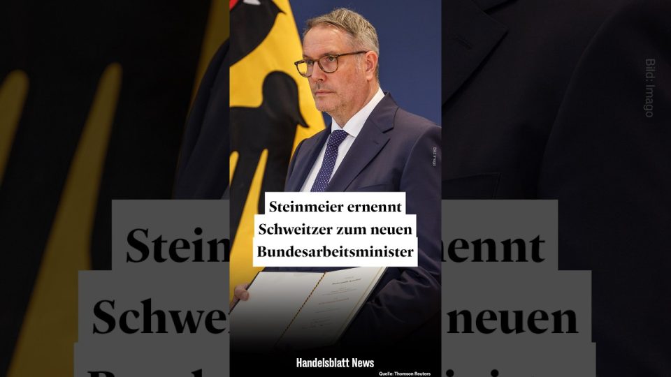 Bundesarbeitsminister Schweitzer – Bundesarbeitsminister Alexander Schweitzer empfängt Ernennungsurkunde von Bundespräsident…