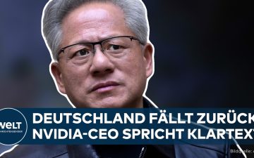 Jensen Huang Deutschland – Nvidia-Chef Jensen Huang spricht über den technologischen Rückstand Deutschlands bei einer Verans…