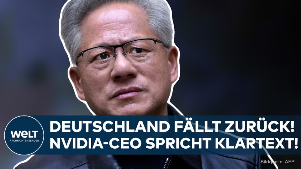 Jensen Huang Deutschland – Nvidia-Chef Jensen Huang spricht über den technologischen Rückstand Deutschlands bei einer Verans…