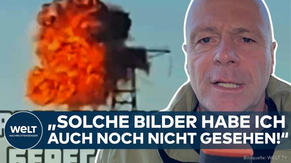 Ukrainekrieg Energieinfrastruktur – Ukrainische Hochspannungsleitung nach russischem Drohnenangriff im Ukrainekrieg – zerstö…