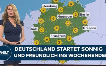 Sonnenschein über einer herbstlichen deutschen Landschaft – Wetter am Wochenende zeigt sich freundlich
