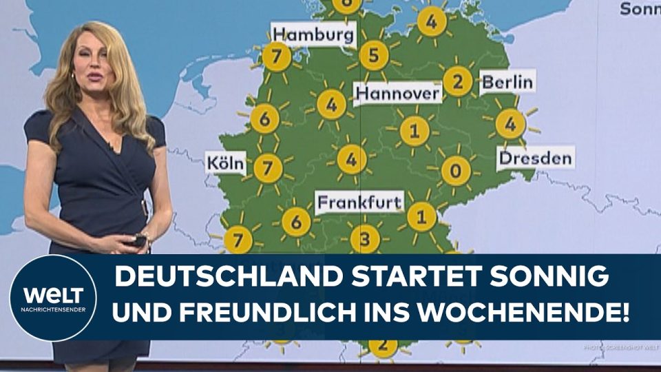 Sonnenschein über einer herbstlichen deutschen Landschaft – Wetter am Wochenende zeigt sich freundlich