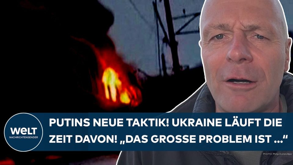Ukraine-Krieg Taktik – Zerstörte ukrainische Lokomotive auf Bahngleisen – gezielte russische Angriffe im Ukraine-Krieg auf d…