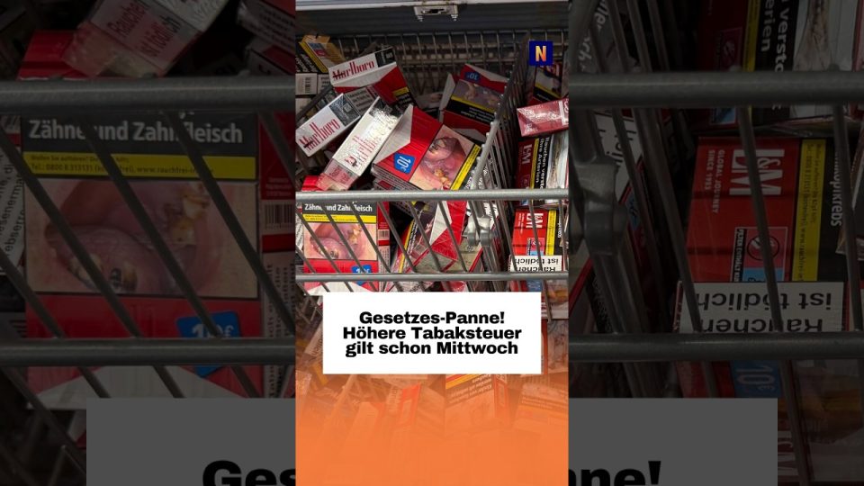 Zigarettenschachteln mit Steuerbanderole – Tabaksteuer-Erhöhung tritt durch Gesetzespanne zu früh in Kraft