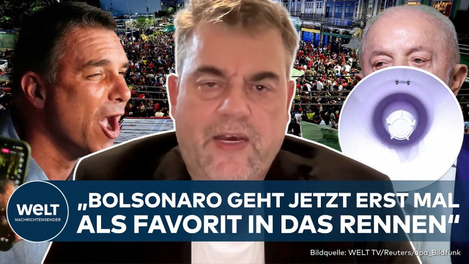 Wahlkampfkundgebung zur Brasilien Präsidentschaftswahl mit Unterstützern von Bolsonaro und Lula