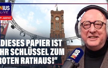 Antisemitismus-Papier Berliner Linke – Berliner Abgeordnetenhaus mit Protestbannern – Streit um Antisemitismus-Papier der Be…