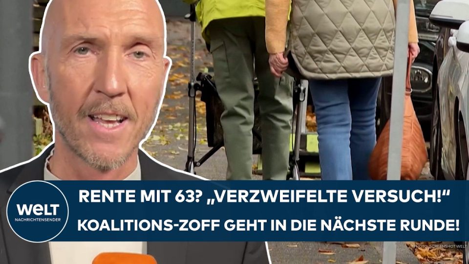Symbolbild zur Rente mit 63: ältere Arbeitnehmerin am Schreibtisch mit Rentenunterlagen und Kalender