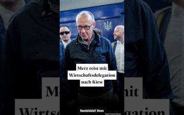 Merz Ukraine Besuch – Bundeskanzler Friedrich Merz beim Ukraine-Besuch in Kiew vor dem Hintergrund von Luftalarm und Drohnen…