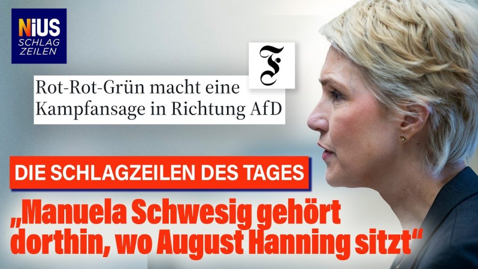 Manuela Schwesig vor dem Schweriner Landtag – Symbolbild zur Nord-Stream-Affäre und dem Untersuchungsausschuss in Mecklenbur…