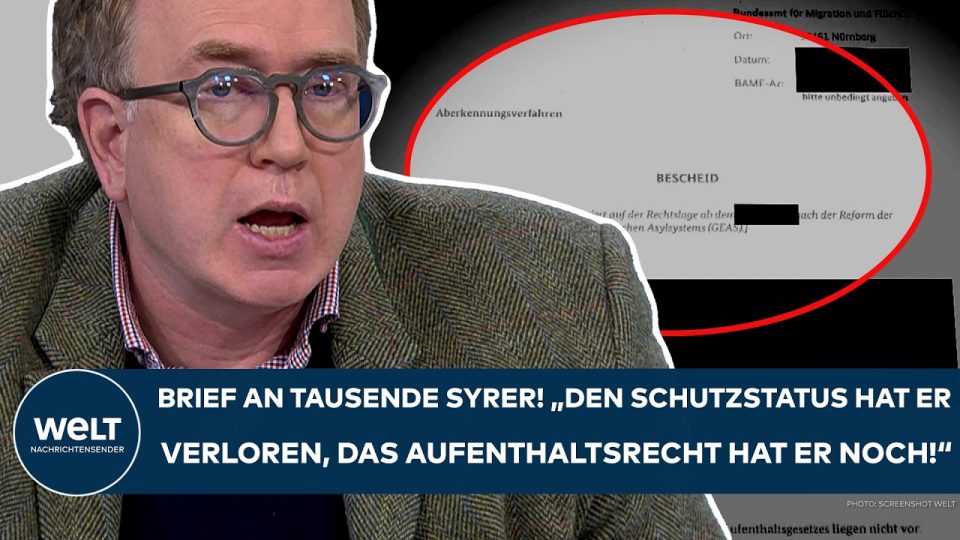 Schutzstatus Syrer – BAMF-Bescheid auf einem Tisch – Schutzstatus für Syrer in Deutschland aberkannt
