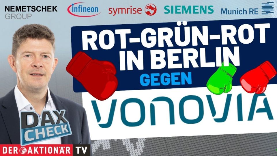 DAX-Kurstabelle auf einem Börsenmonitor – DAX-Check zeigt Infineon, Vonovia und Siemens unter Druck