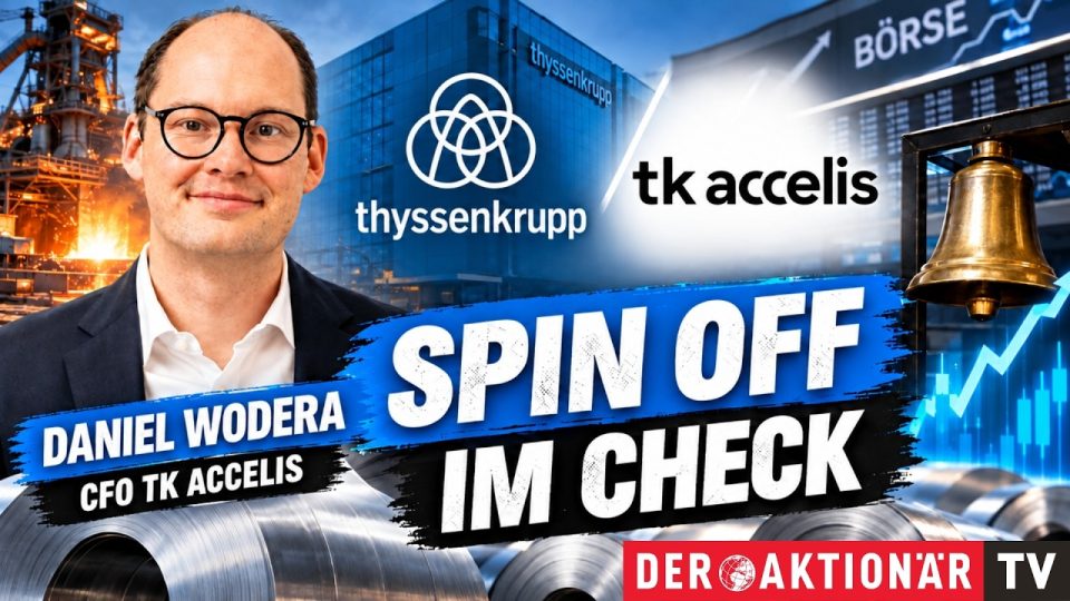TK Accelis Spin-off – TK Accelis Börsenstart als Thyssenkrupp Spin-off – Händler an der Frankfurter Börse verfolgen den erst…