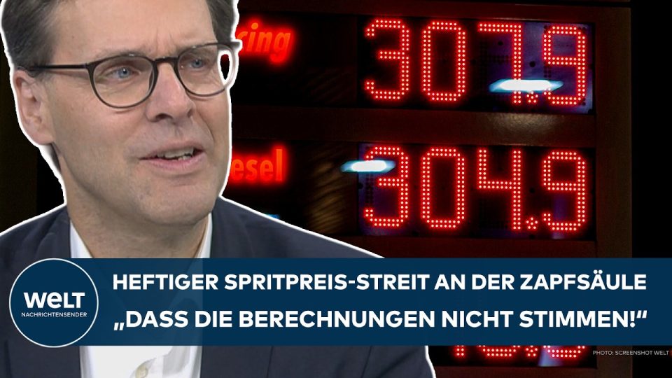 Autofahrer zapft Benzin an einer deutschen Tankstelle – Tankrabatt soll Spritpreise senken