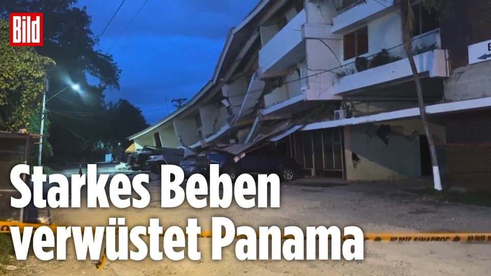 Erdbeben Panama – Zerstörte Gebäude und Trümmer auf den Straßen nach dem Erdbeben in Panama der Stärke 7,7