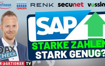 DAX-Kurstafel an der Frankfurter Börse mit DAX-Check-Einzelwerten SAP und Infineon im Fokus
