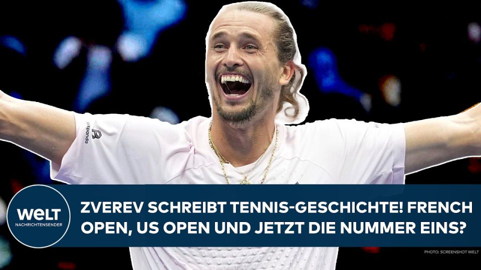 Alexander Zverev Weltrangliste – Alexander Zverev jubelt auf dem Tennisplatz – erstmals Nummer 1 der Tennis-Weltrangliste