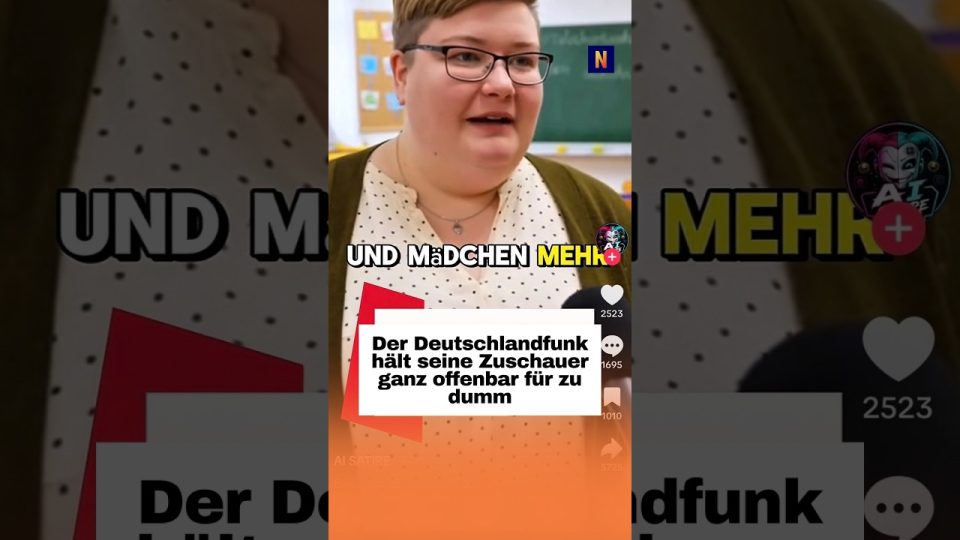 Smartphone mit TikTok-App und Deutschlandfunk-Logo – Debatte um Deutschlandfunk Satire und Medienkritik