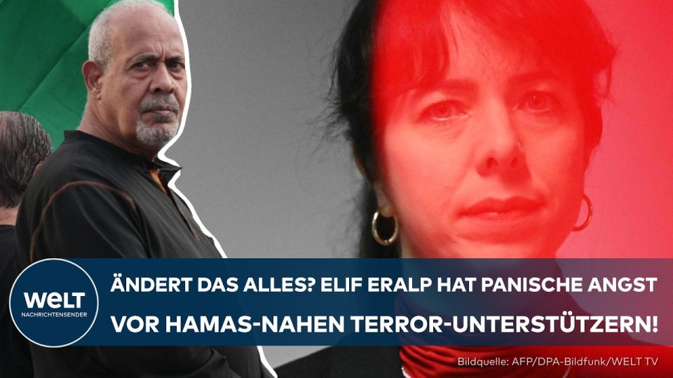 Elif Eralp, Spitzenkandidatin der Berliner Linken, bei einem politischen Auftritt in Berlin